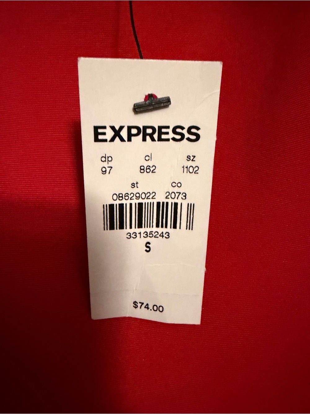 Express Red Ruffle Peplum Top - Picture 4 of 4